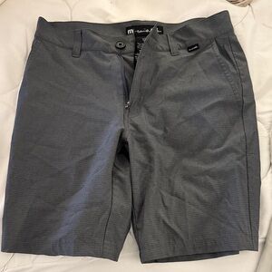 Travis Mathew Charcoal Flat Front Shorts